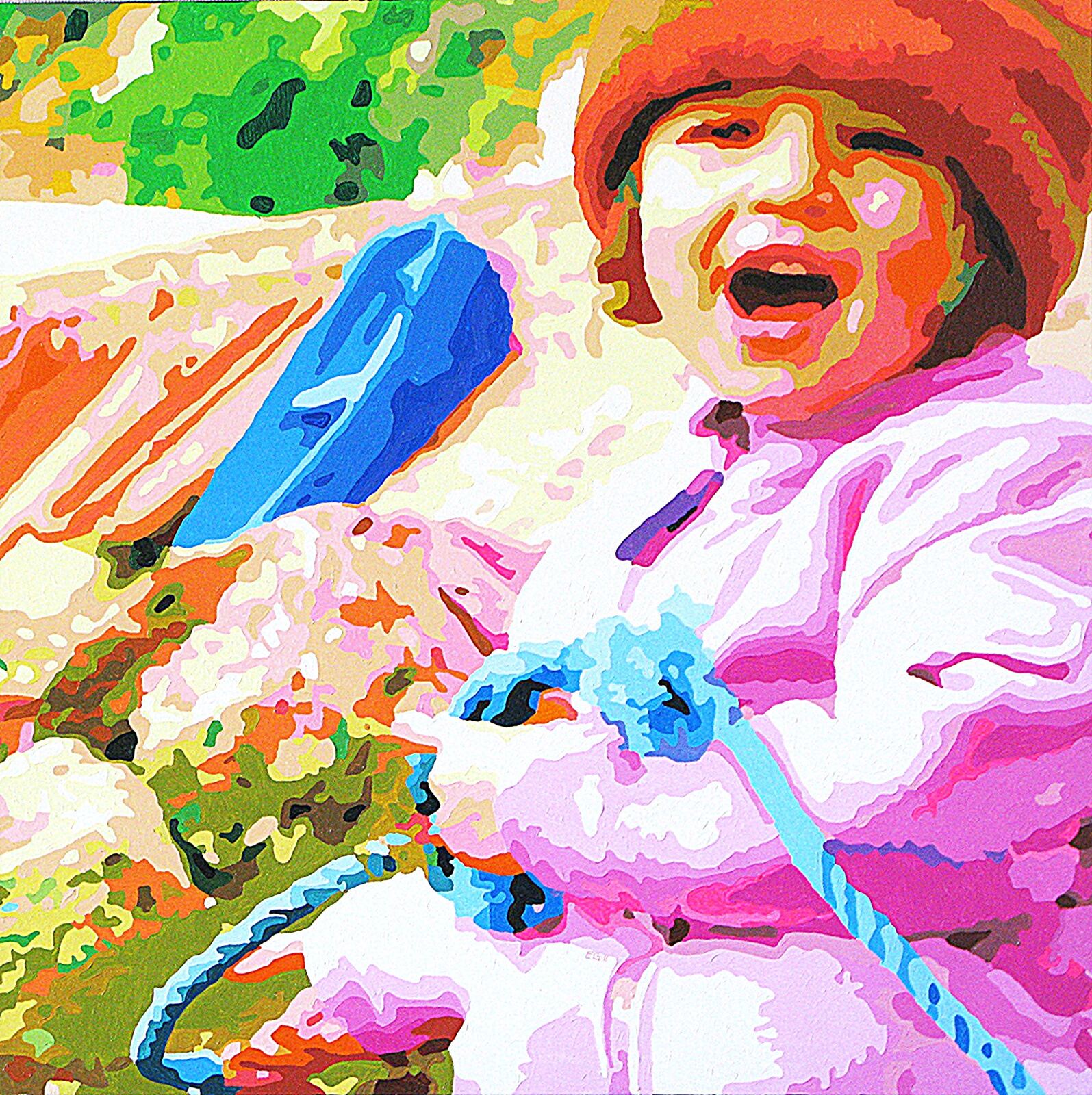 À l’attaque !…, peinture acrylique sur toile d’Éric Gendreau réalisée en 2015