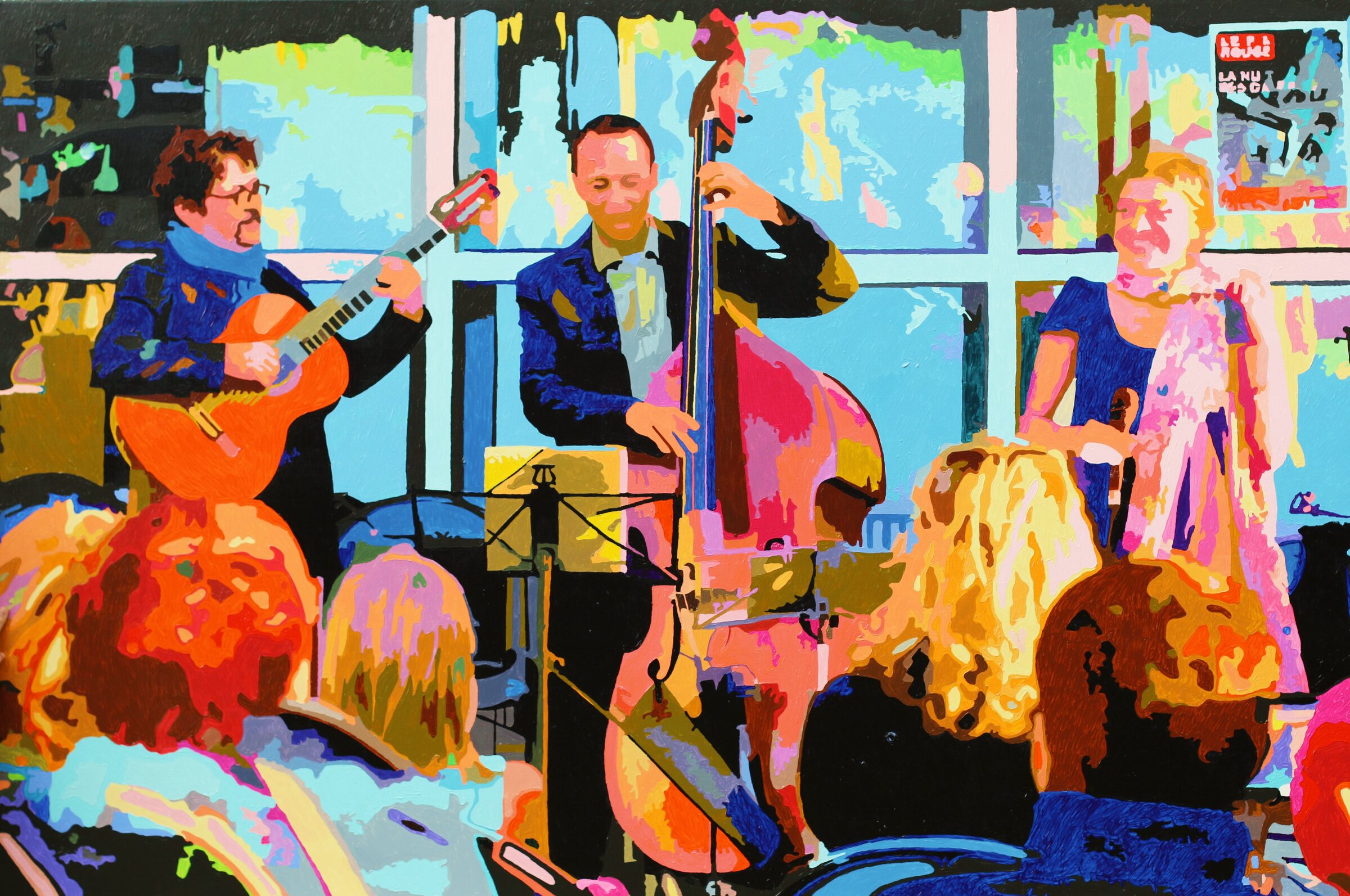 Le Concert de jazz à Granville, acrylique sur toile