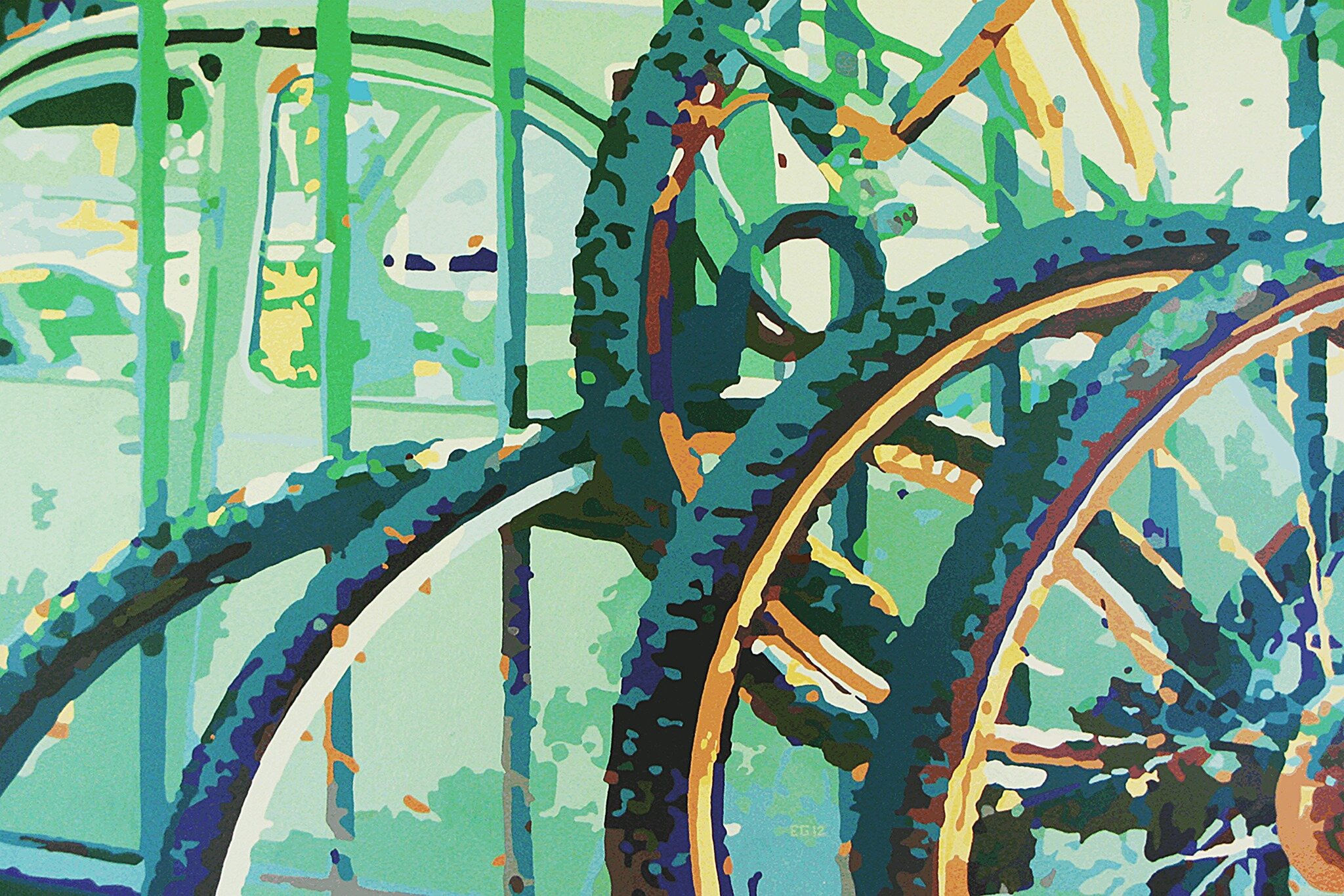 La 2 CV, acrylique sur toile d’Éric Gendreau