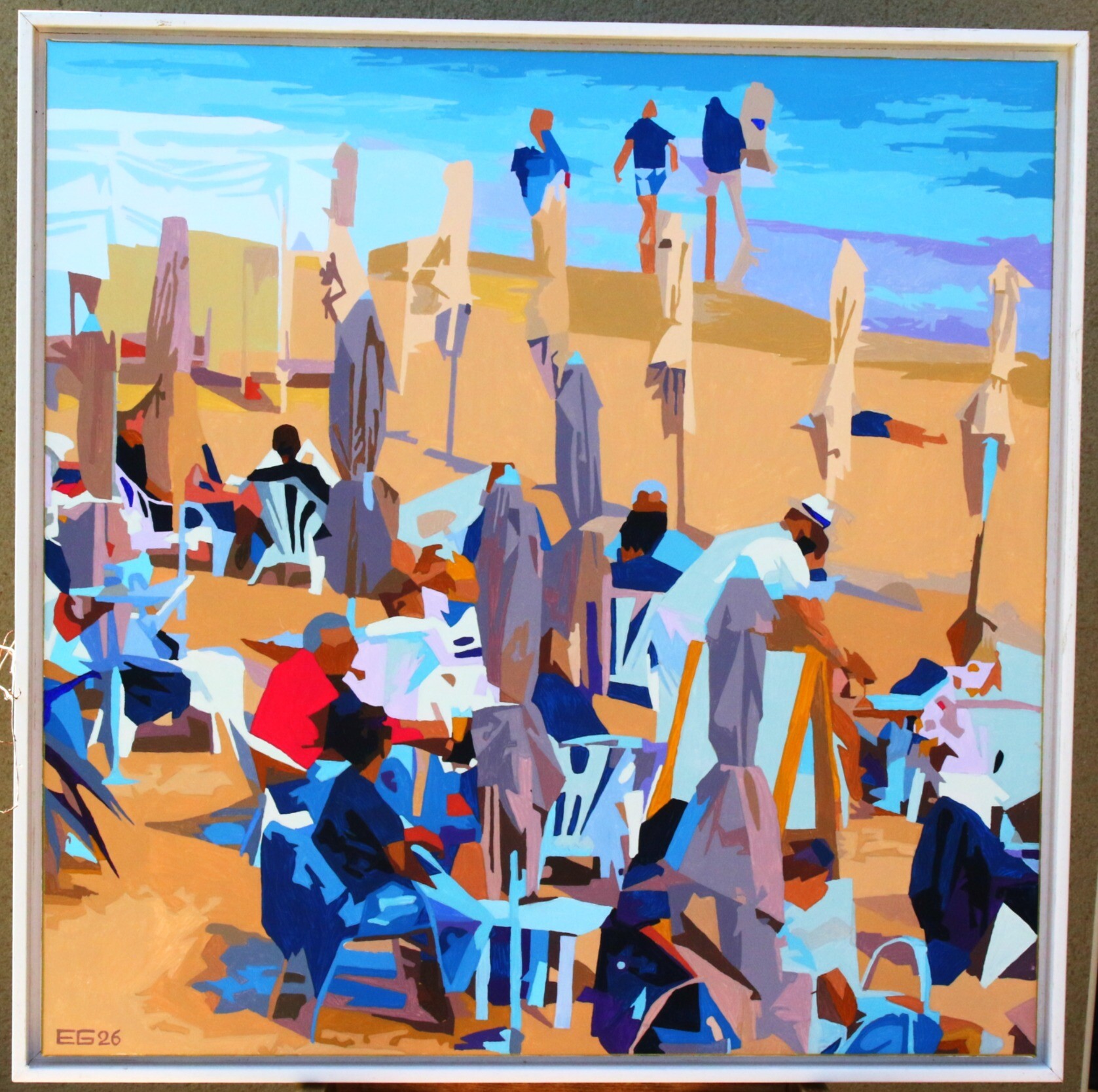 La Terrasse des Sables-d’Olonne, acrylique sur toile